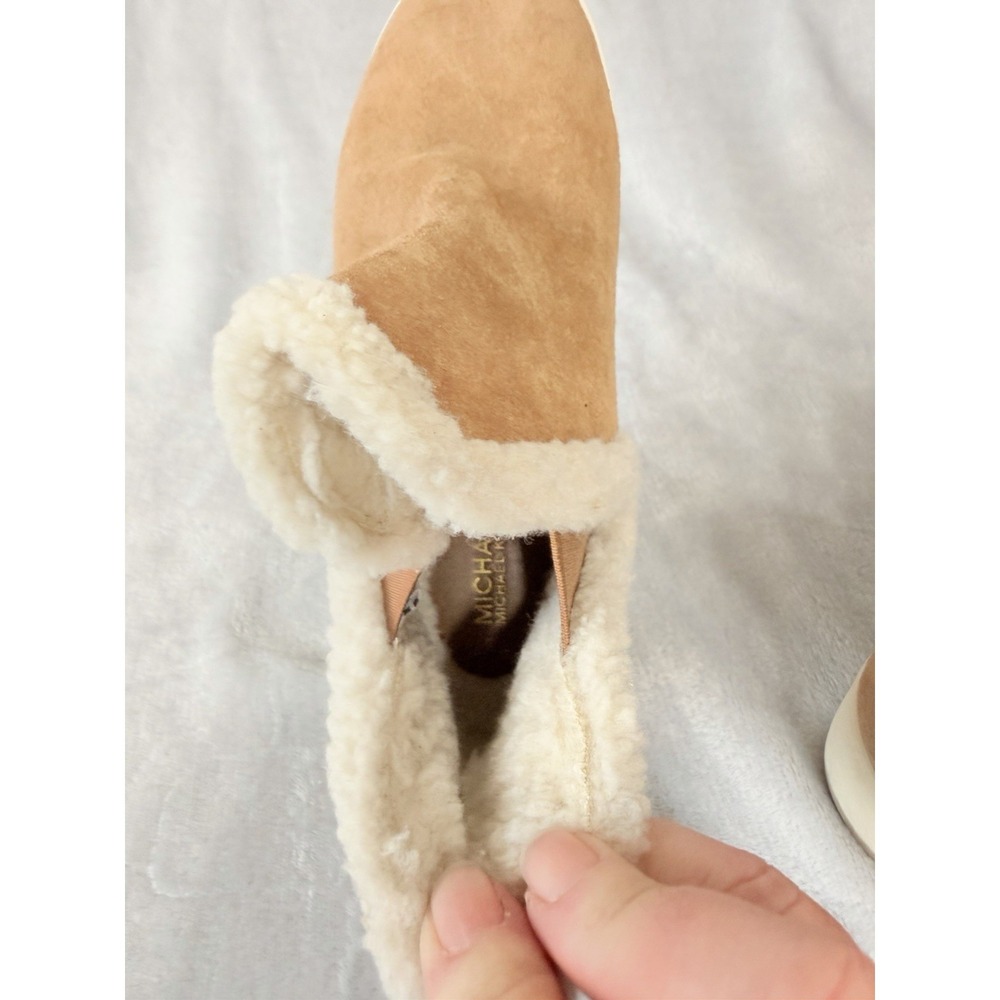 Michael Kors Brown Suede leather Lined Ankle Boots SZ 8 Pull on - Picture 7 of 8